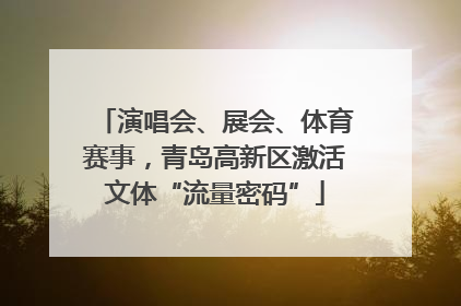 演唱会、展会、体育赛事，青岛高新区激活文体“流量密码”