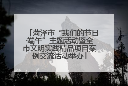 菏泽市“我们的节日·端午”主题活动暨全市文明实践精品项目案例交流活动举办