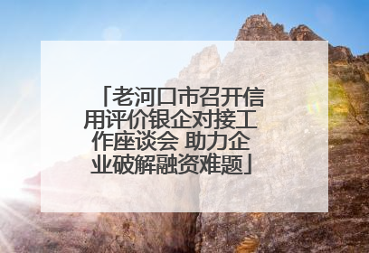 老河口市召开信用评价银企对接工作座谈会 助力企业破解融资难题