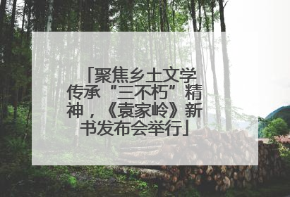 聚焦乡土文学 传承“三不朽”精神，《袁家岭》新书发布会举行
