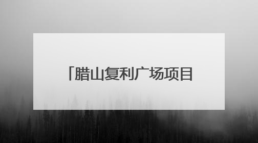 腊山复利广场项目：已吸引20余家知名企业进驻，整体招商率70%