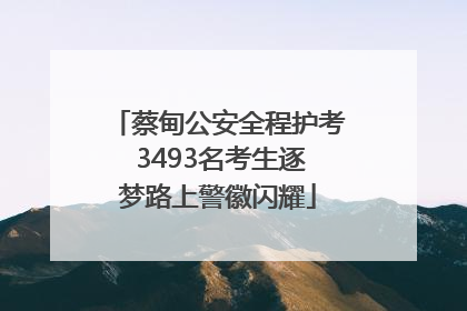 蔡甸公安全程护考 3493名考生逐梦路上警徽闪耀