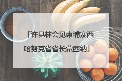 许昆林会见柬埔寨西哈努克省省长蒙西纳