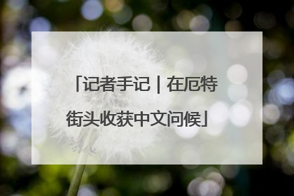 记者手记｜在厄特街头收获中文问候