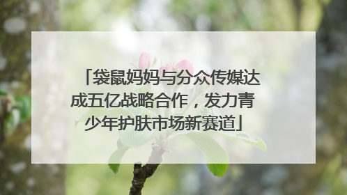 袋鼠妈妈与分众传媒达成五亿战略合作，发力青少年护肤市场新赛道