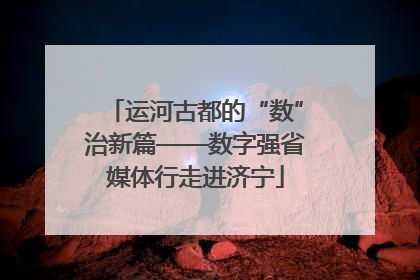 运河古都的“数”治新篇——数字强省媒体行走进济宁