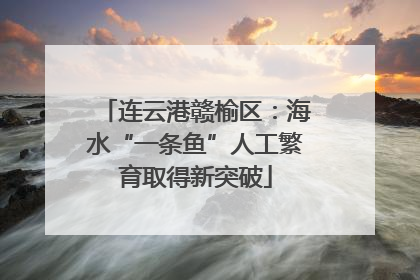 连云港赣榆区：海水“一条鱼”人工繁育取得新突破