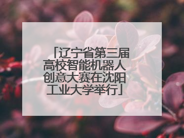 辽宁省第三届高校智能机器人创意大赛在沈阳工业大学举行