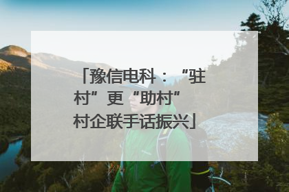 豫信电科：“驻村”更“助村” 村企联手话振兴