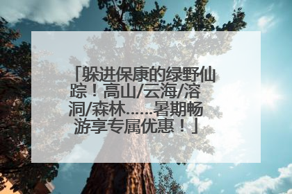 躲进保康的绿野仙踪！高山/云海/溶洞/森林……暑期畅游享专属优惠！