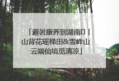 避暑康养到湖南⑫丨山背花瑶梯田&雪峰山 云端仙境觅清凉