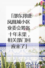 邵东邦盛凤凰城小区业委会筹备十年未果，相关部门回应来了