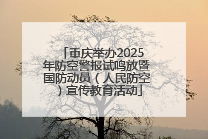 重庆举办2025年防空警报试鸣放暨国防动员（人民防空）宣传教育活动