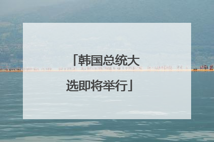 韩国总统大选即将举行