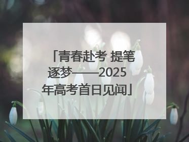 青春赴考 提笔逐梦——2025年高考首日见闻