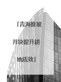 青海推坡并块提升耕地质效
