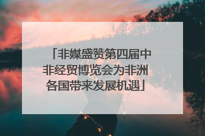 非媒盛赞第四届中非经贸博览会为非洲各国带来发展机遇