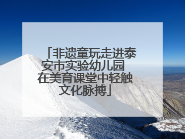 非遗童玩走进泰安市实验幼儿园 在美育课堂中轻触文化脉搏