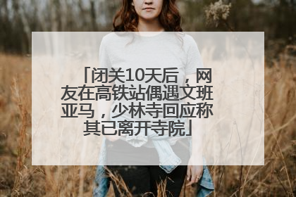 闭关10天后，网友在高铁站偶遇文班亚马，少林寺回应称其已离开寺院