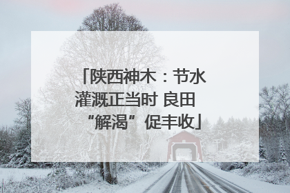 陕西神木：节水灌溉正当时 良田“解渴”促丰收