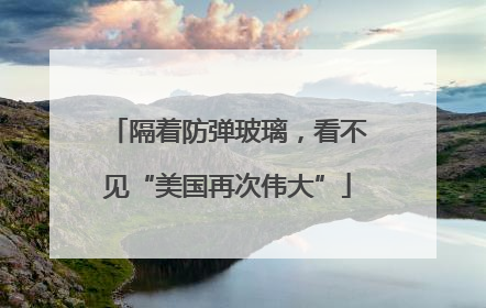 隔着防弹玻璃，看不见“美国再次伟大”