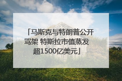 马斯克与特朗普公开骂架 特斯拉市值蒸发超1500亿美元