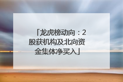 龙虎榜动向：2股获机构及北向资金集体净买入