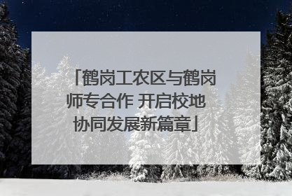 鹤岗工农区与鹤岗师专合作 开启校地协同发展新篇章