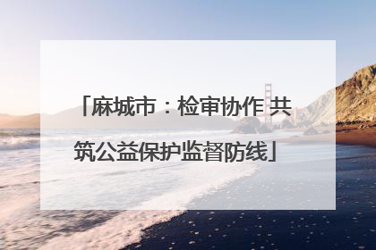 麻城市：检审协作 共筑公益保护监督防线