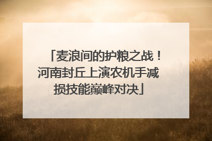 麦浪间的护粮之战！河南封丘上演农机手减损技能巅峰对决