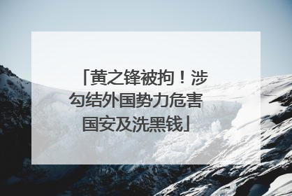 黄之锋被拘！涉勾结外国势力危害国安及洗黑钱