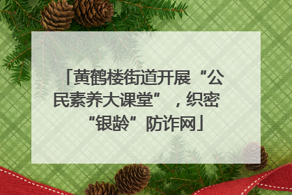 黄鹤楼街道开展“公民素养大课堂”，织密“银龄”防诈网