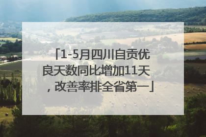 1-5月四川自贡优良天数同比增加11天，改善率排全省第一