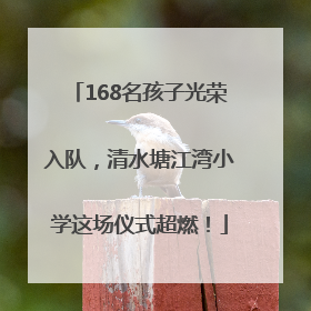 168名孩子光荣入队，清水塘江湾小学这场仪式超燃！