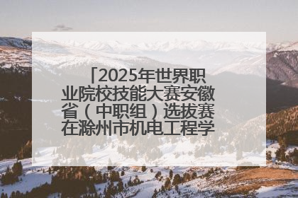 2025年世界职业院校技能大赛安徽省（中职组）选拔赛在滁州市机电工程学校赛点落下帷幕