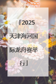 2025天津海河国际龙舟赛举行