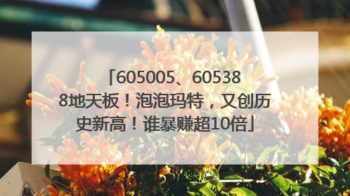 605005、605388地天板！泡泡玛特，又创历史新高！谁暴赚超10倍