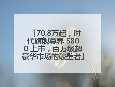 70.8万起，时代旗舰尊界 S800 上市，百万级超豪华市场的破壁者