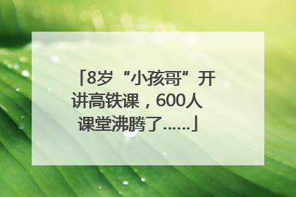 8岁“小孩哥”开讲高铁课，600人课堂沸腾了……