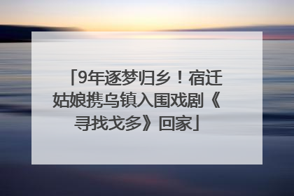 9年逐梦归乡！宿迁姑娘携乌镇入围戏剧《寻找戈多》回家