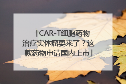CAR-T细胞药物治疗实体瘤要来了？这款药物申请国内上市